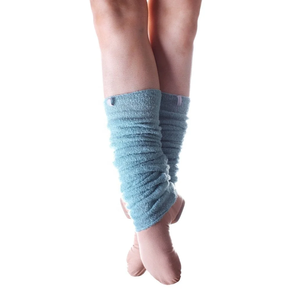 
AJ19495 Women Pink Custom Cashmere Over Knee High Knit Long Dance Barre Leg Warmers 