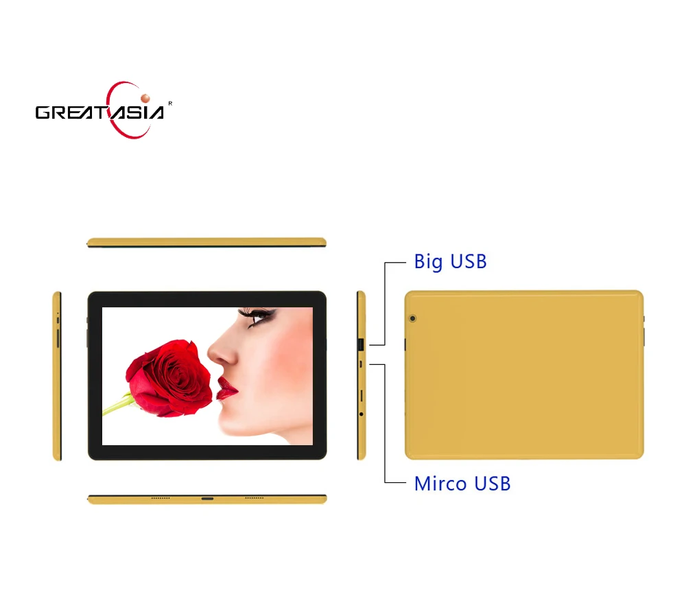 

factory  tablet pc oem WIFI android 8.1 tablet two usb flash drive tablet restaurant shenzhen tablett 1920X`200, Yellow;black