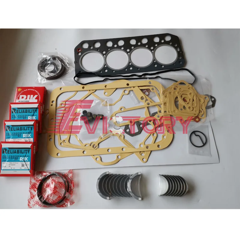 

For Mitsubishi spare parts S4L2 S4L S4L-2 overhauling kit piston ring full gasket kit +engine bearing