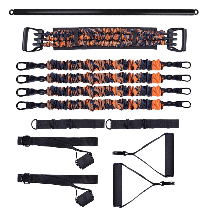 

Workout Equipment Chest Expander Body Strengthen Resistance Training Bench Press Bands With Bar, Various