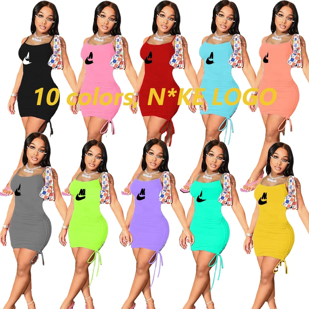 

summer 2021 DOLIN high quality dress brands women sexy bodycon designer dresses famous brands solid color women dress with logo