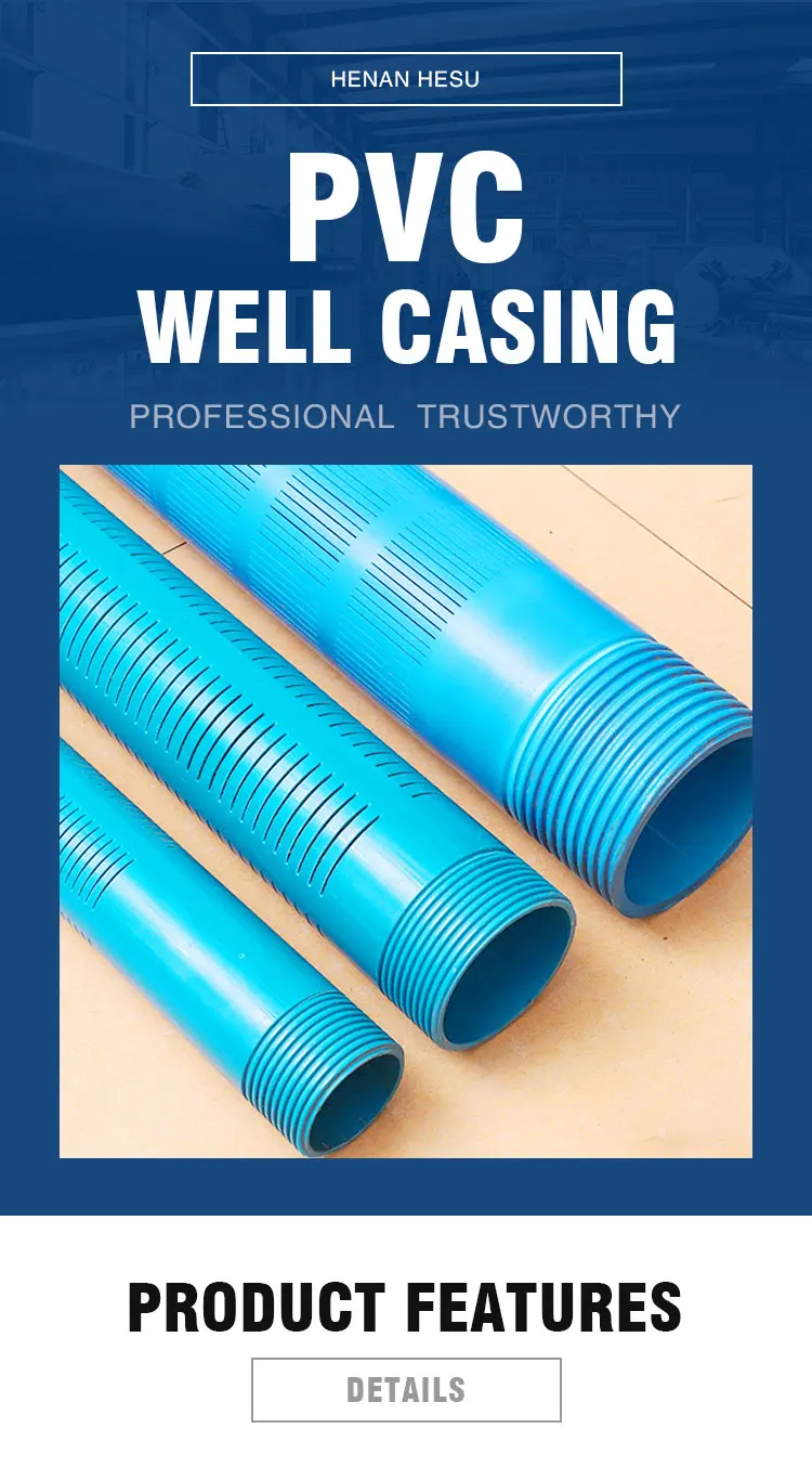 140mm 160mm Pvc Well Casing Screen Pipe Factory Price Thread End Pvc 