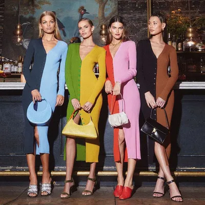 

Women Fall Dress V Neck Long Sleeve Patchwork Button Elegant dress women casual dresses
