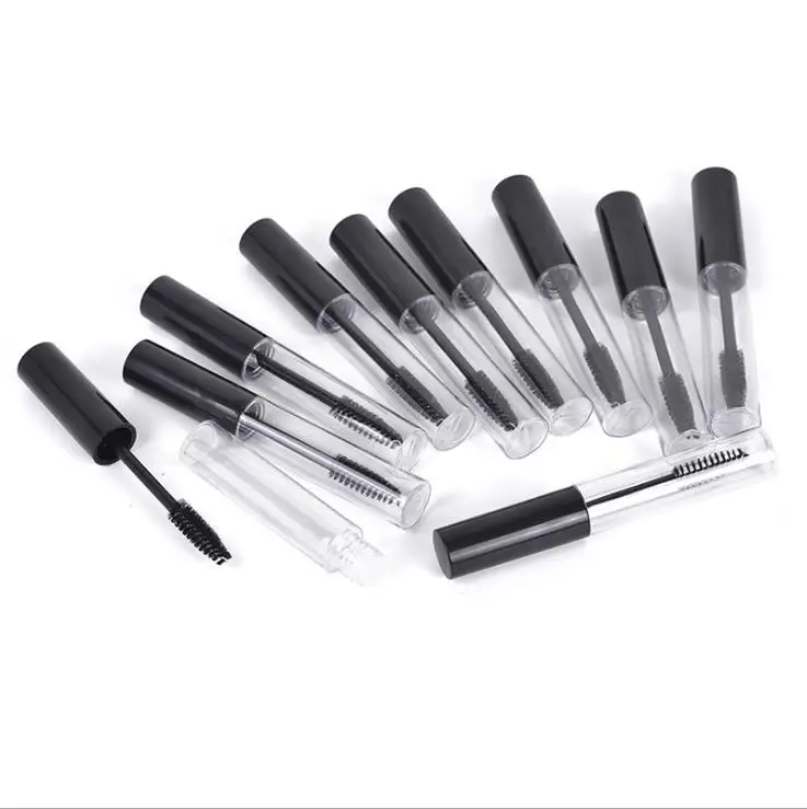 
Wholesale 10ml Plastic Clear empty mascara wand tube bottle mascara packaging tube with mascara brush 