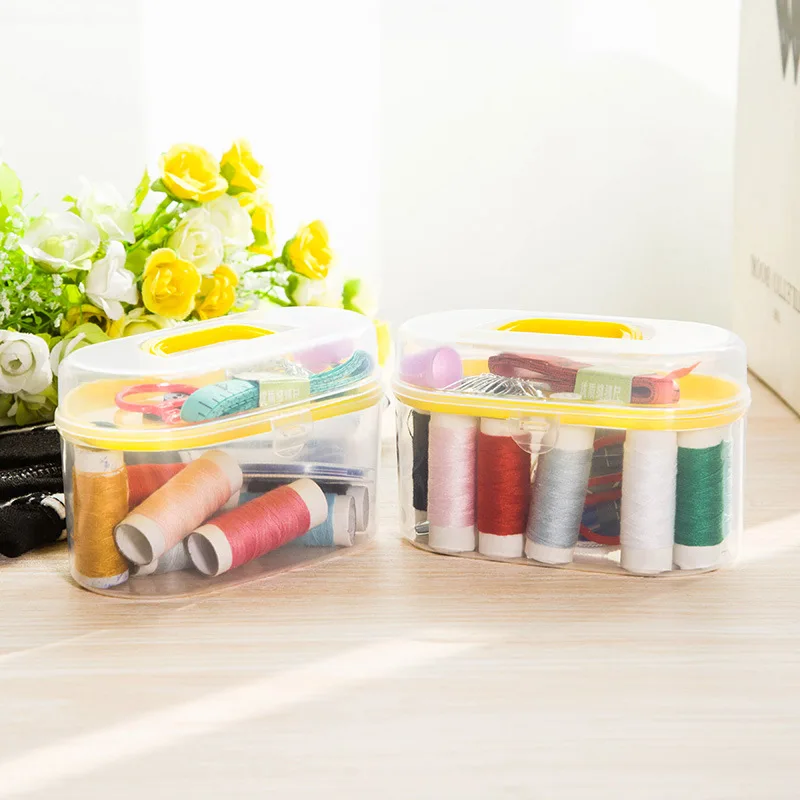 

Home Travel Tools Sewing Kit Sewing Box Set Tools Sewing Bag Workbox Needlework Set, As show