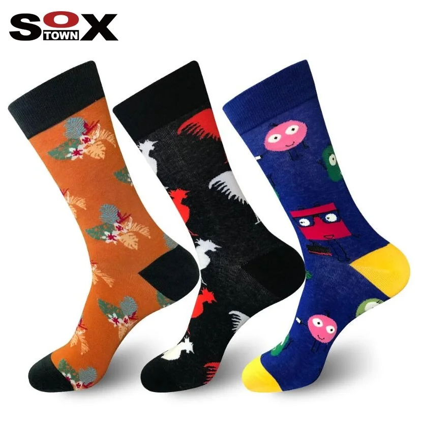 

SOXTOWN wholesale fashion design unisex cotton crew happy socks, More than 300 styles