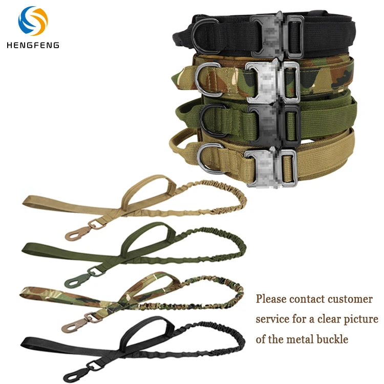 

Pet Leash Durable Nylon Pet Training Collars With Handle Pet Supplies Products Military Tactical Collar Large Dogs, Picture shows
