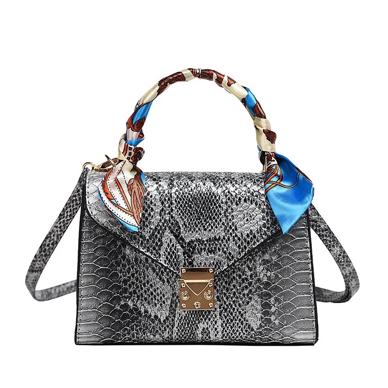 

Fashion Handbag Leather sac a main femme snake skin Leather Handbag for Women