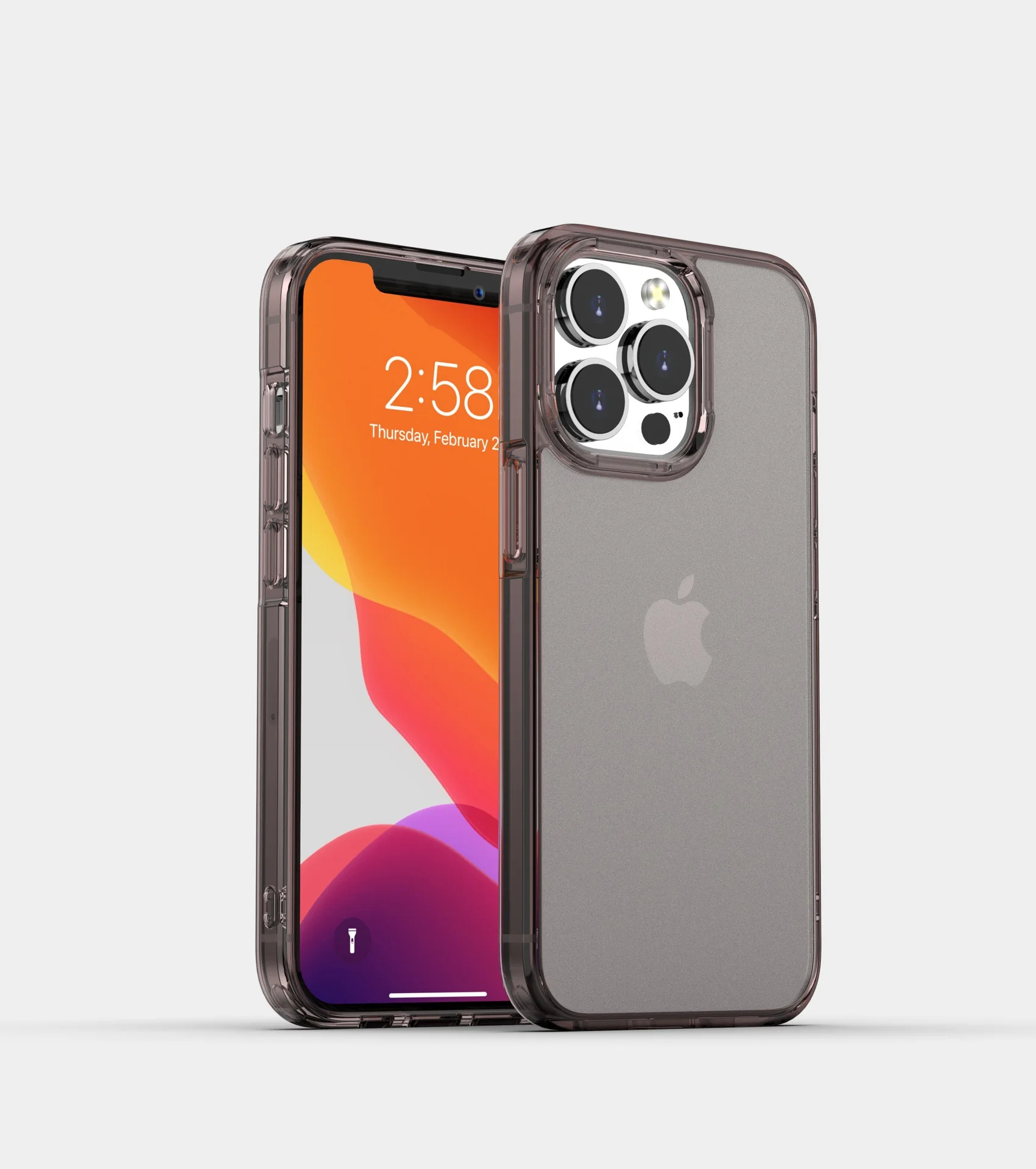 

Transparent Matte Shockproof TPU Phone Case For iPhone 13 Silicone Matte Clear Back Cover, Brown,white