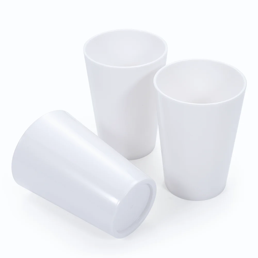 

Wholesale custom cola drink white pp reusable plastic cup for sublimation