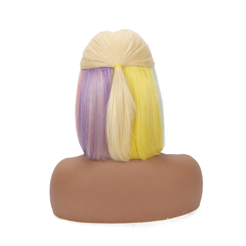 

Wholesale real human virgin hair ombre color short bob wig full machine made wig