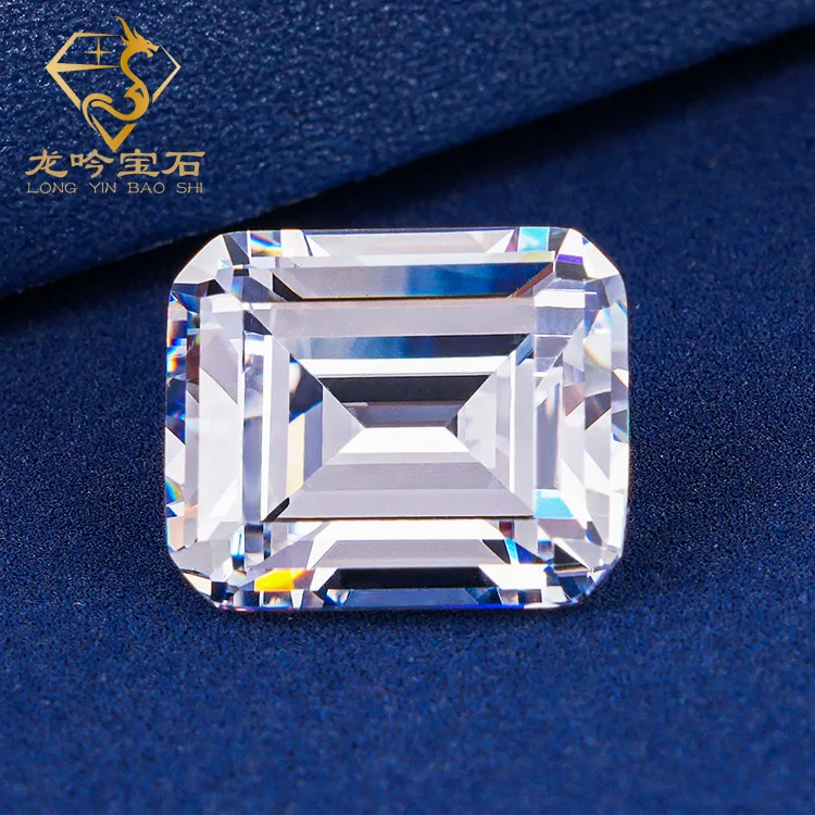 

Wuzhou Loose Stone Factory Wholesale CZ Zircon White Loose Stones Emerald Cut AAA 5A Cubic Zirconia