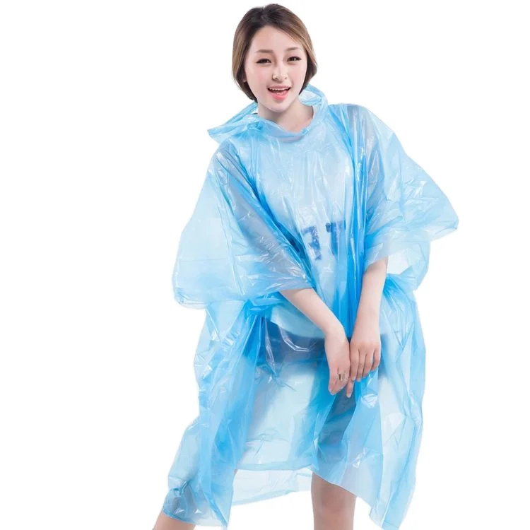 

Professional manufacture reusable poncho thanh long plus size plastic rain coat, Red yellow blue green transparent