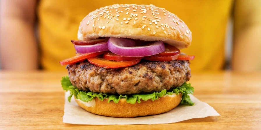 Mixing spices into turkey burger mix