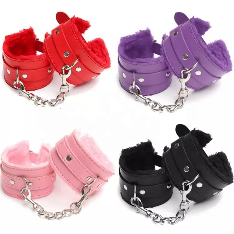 

Cheap good quaity leather cuffs with fur big discount from China factory directly sell for old and new customers