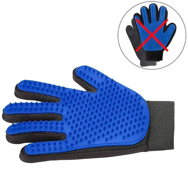
Custom Silicone Pet Hair Remover Gloves Pet Grooming Glove Guantes de mascotas Deshedding Brush Glove with 260 Grooming Tips 