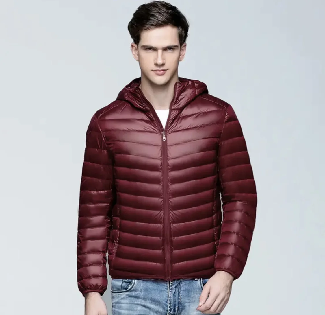 

Men's Ultra Light Duck Down Jacket High Quality Zipper Winter Coat