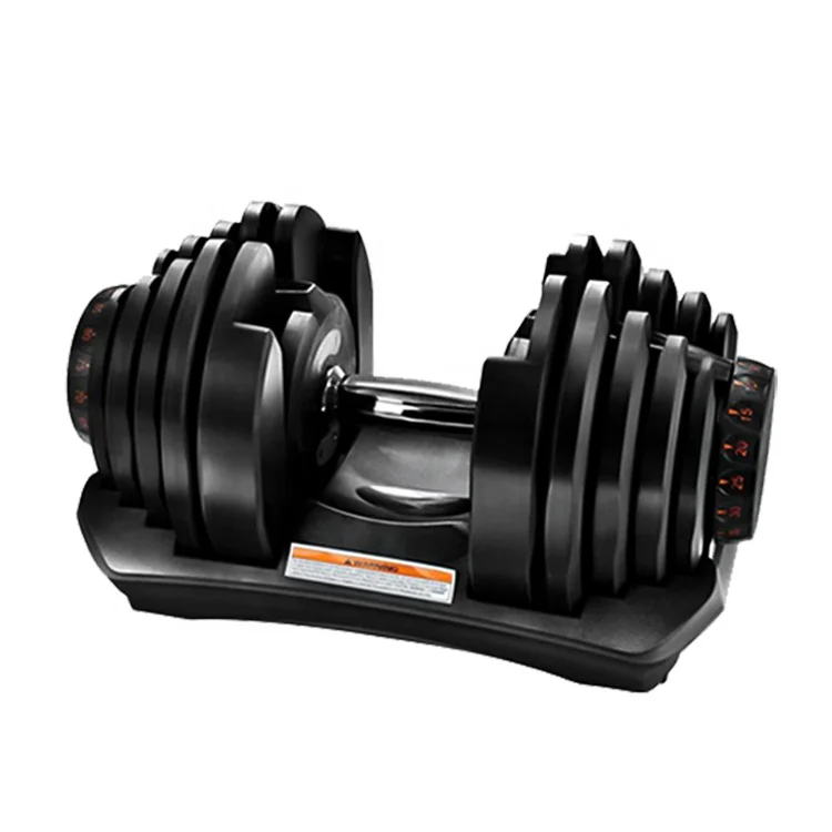 

High Quality Ready To Ship 90LBS Automatic Adjustable Dumbbells 40KG 90lb Set Adjustable dumbbell, Black