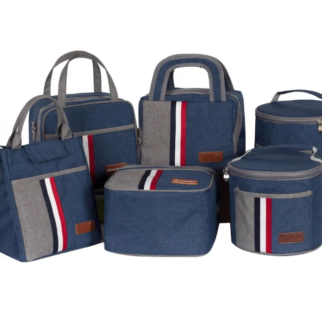 

Portable OEM Eco-friendly insulated food bag customized durable cotton canvas lunch cooler bag