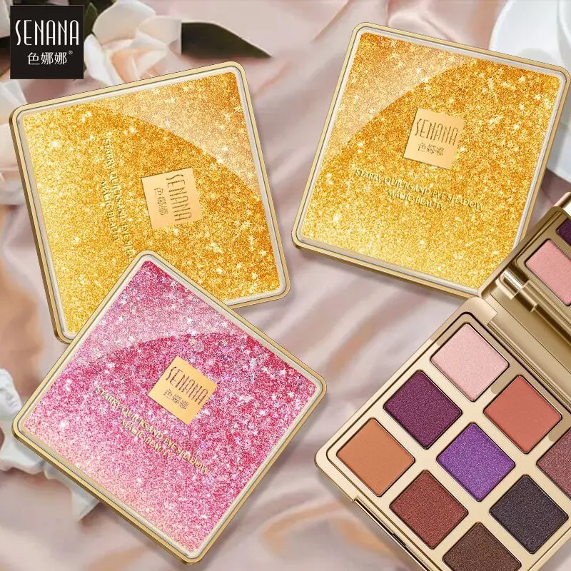 

private label SENANA shining makeup 9 color eye shadow