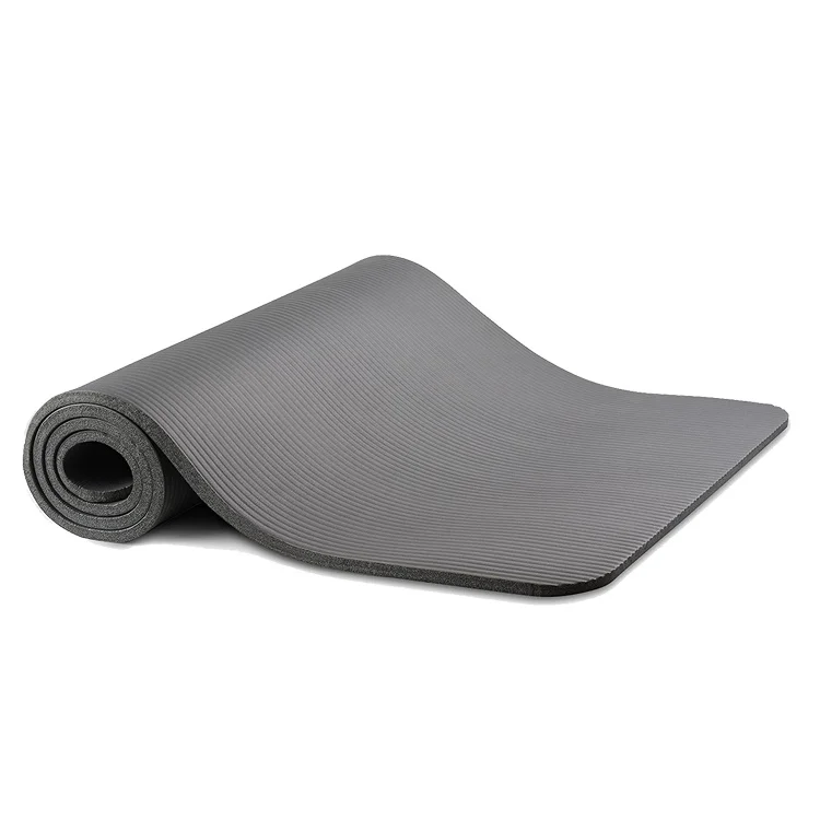

High Quality Eco-friendly Nontoxic Fitness NBR Yoga Mat With Strap, Customized