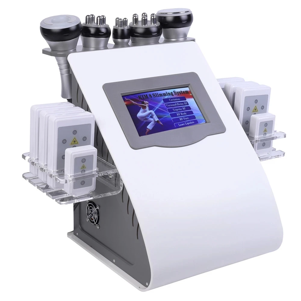 

New 6 in 1 Vacuum Laser Radio Frequency RF 40K Cavitation Slimming Ultrasonic Liposuction Cavitation Machine For Spa