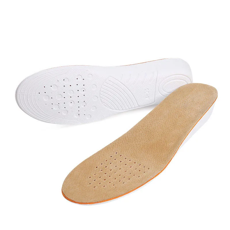 

Men Increased insole pig skin EVA insole thickened shock absorption insole, White