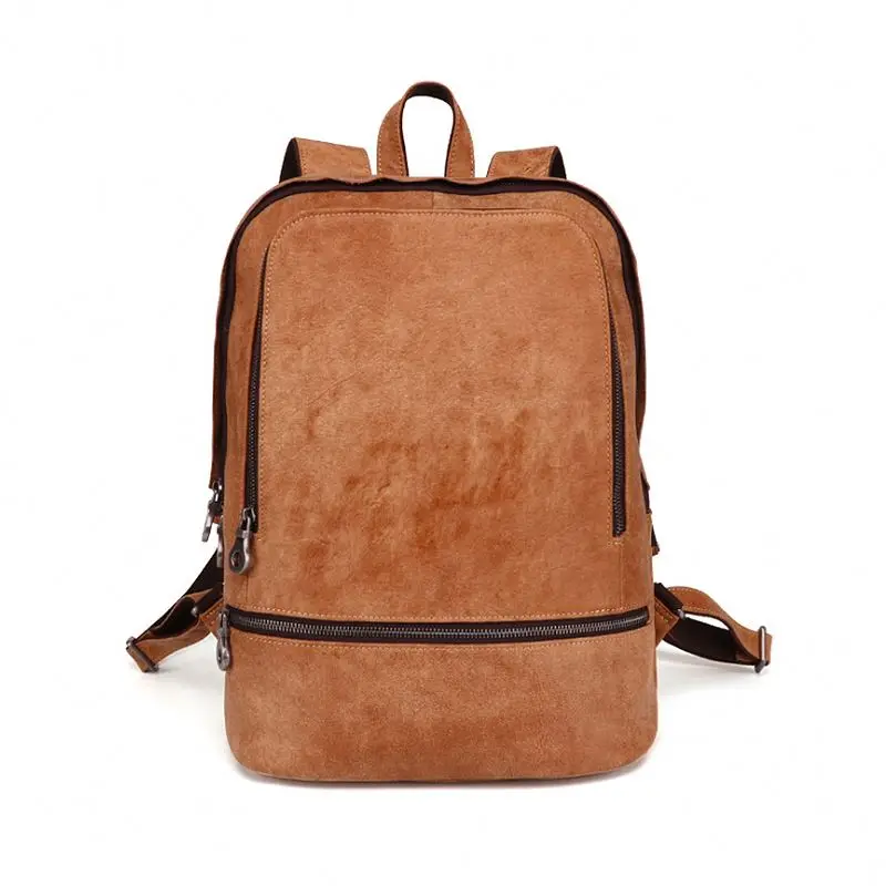 

Private Label Genuine Leather Bags Men Backpack Travel Bag, As picture show or custom