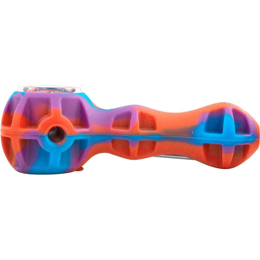 

SHINY silicone smoking pipe glass bowl multi-color free sample tobacco weed pipes smoking accessories, Colorful