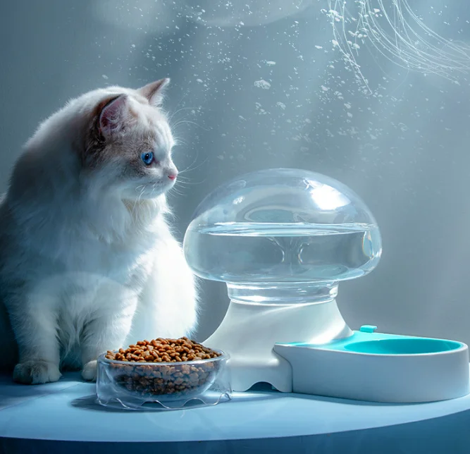 

2021 New Type Jellyfish Shape Pet Drinking Bowl Cat Bowl