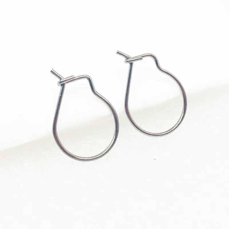 

Diy Accessory 13*16mm Stainless Steel Calabash Gourd Shape Ear Wires Hooks Jewelry Findings Earring Wire Hook