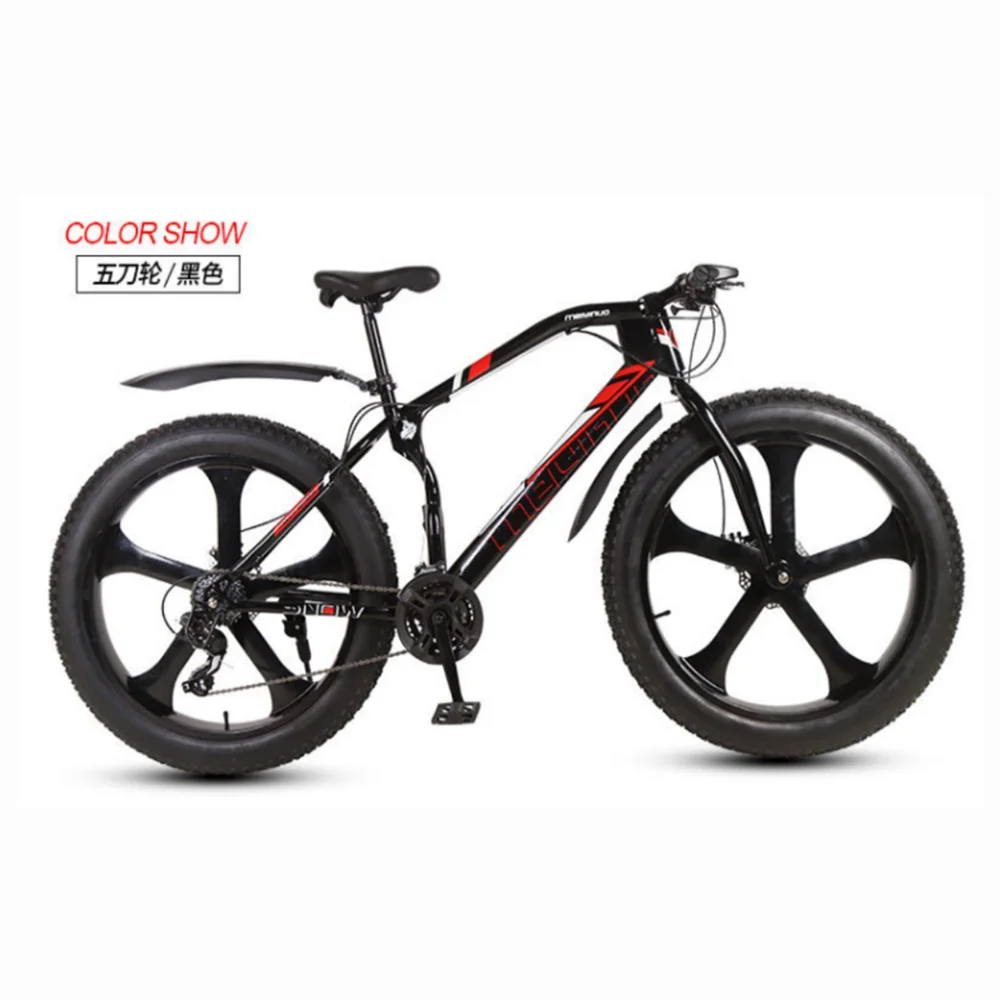 

Chinese Factory Cruise Bike Steel Frame 20-inch Wheels Bikes 21 Speed Fat Tyre Bicycle With Best Derailleur 26" Tire Fatbike, Can customized