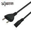 SIPU 1 pc 0.6 m 2ft 2-Prong Pin EU AC Power Cord Power Cord High Quality Cable Power Cord For The Desktop Laptop