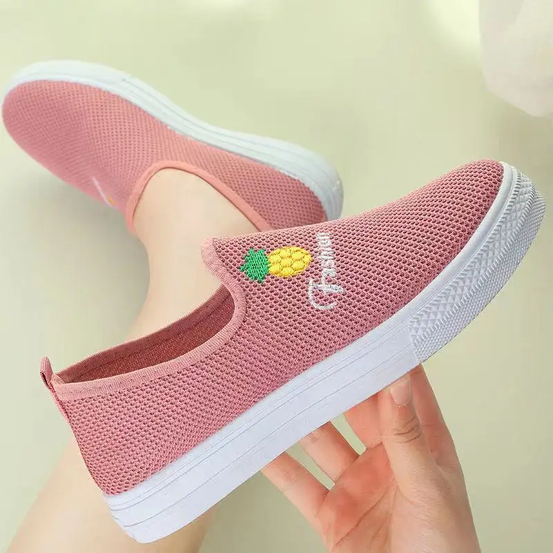 

Women's Casual shoes pineapple mesh flat sneakers lazy shoe, 3 colors