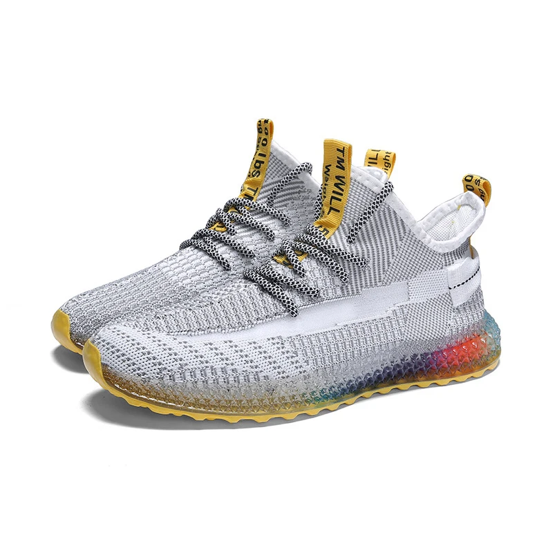 

Fashion Colorful Knit Upper Breathable Shoes Sports Shoes Sneakers, Custom colors