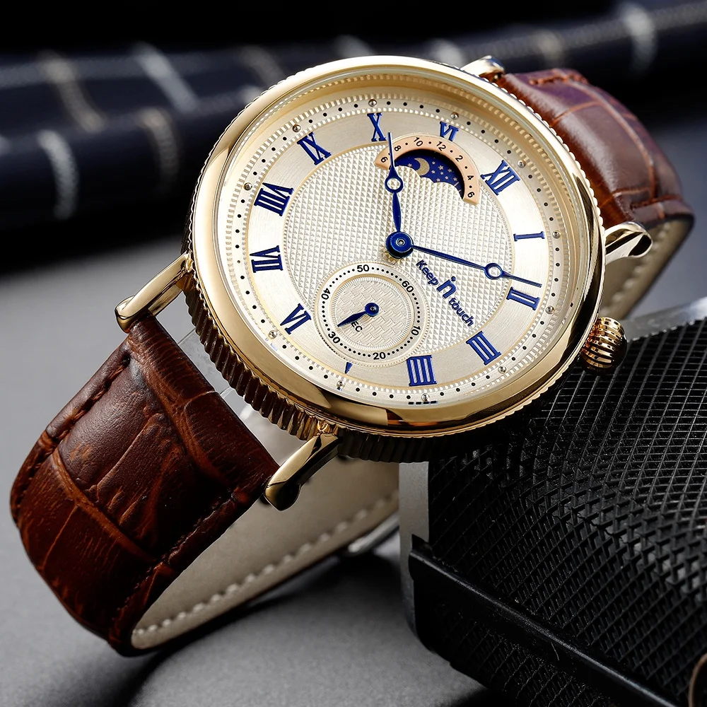 

chino logo personalizado quartz watch varon caballero vintage lujo para reloj de hombre, Black ,white