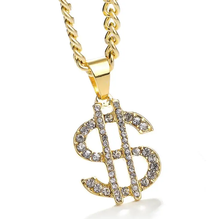 

Jewelry Hip Hop Diamond Rhinestone S-shaped Necklace Sweater Chain Clavicle Chain