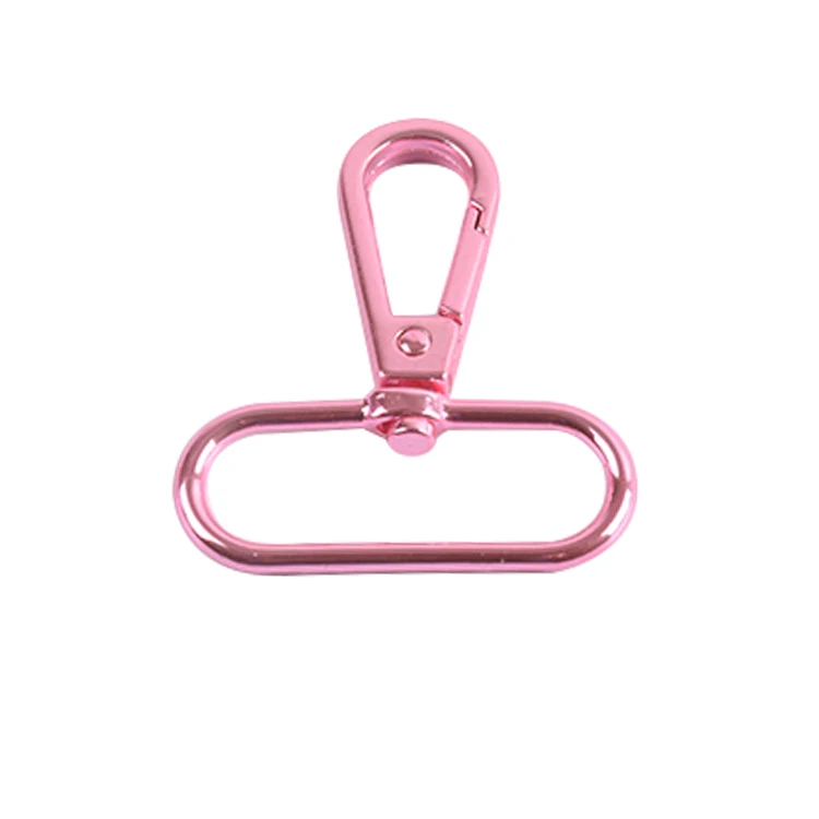 

Metal Bags Strap Buckles DIY Keychain Key Buckle Lobster Clasp Dog Collar Carabiner Snap Hook, Pink