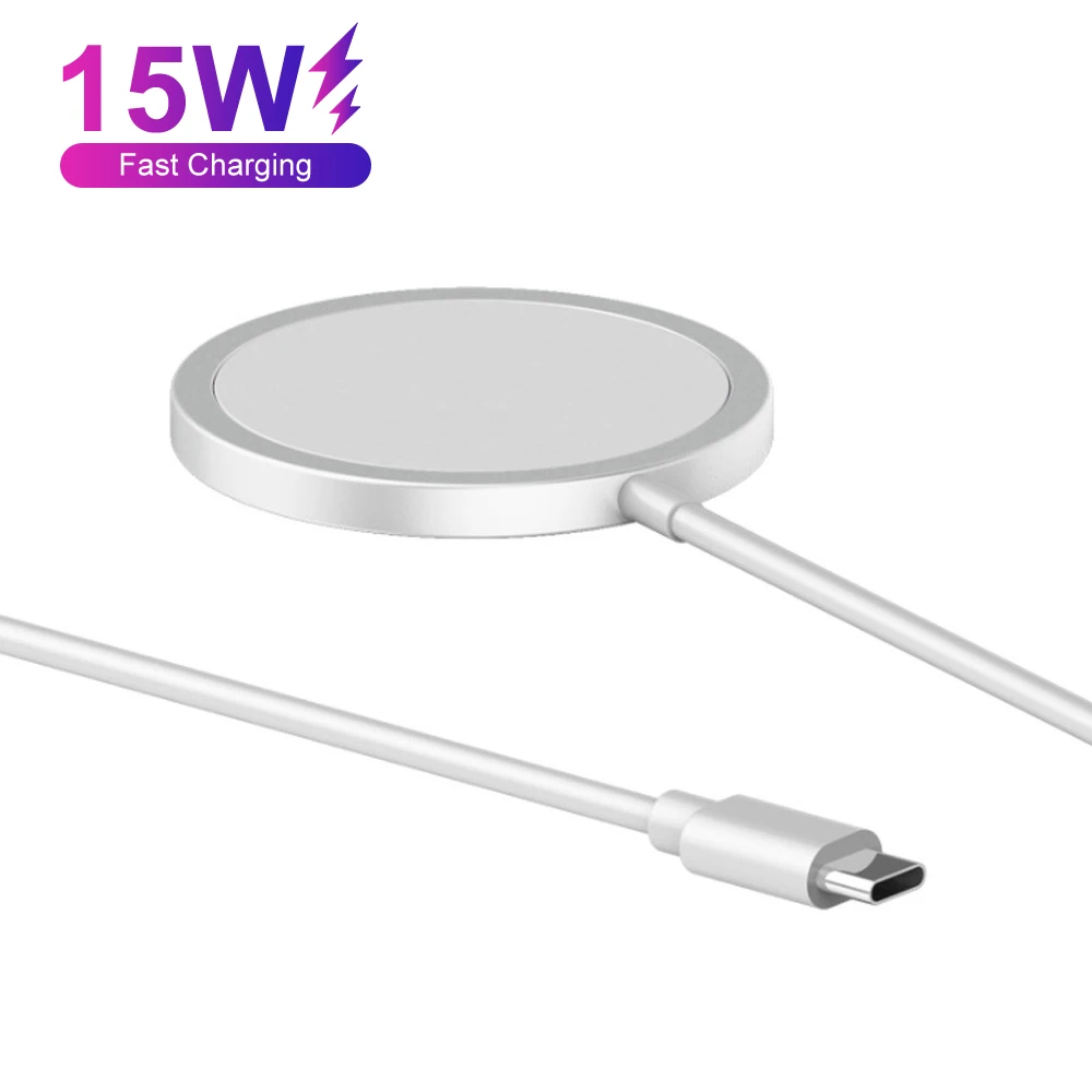 

2021 Usa Hot Selling 15w Magnetic Wireless Charger For Iphone 12 Pro Strong Magnetic Charger For Charger, White