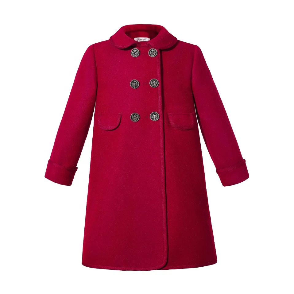 

Pettigirl 2021 popular Solid Color Red Warm Children Girls' Jackets & Coats Latest and Stylish