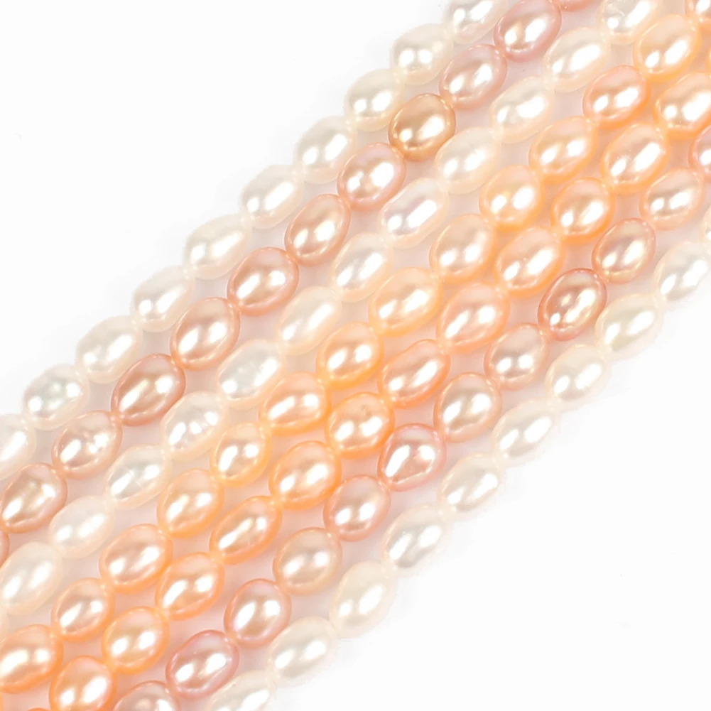 

Wholesale 3.5*4mm White/Pink/Light Purple Rice Shape Pearl Beads for Jewelry Making DIY