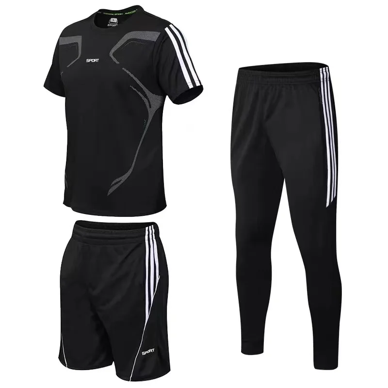 

Mens Summer Sport Suit Sets Short Sleeve T-shirts and Shorts 2 Piece Tracksuits