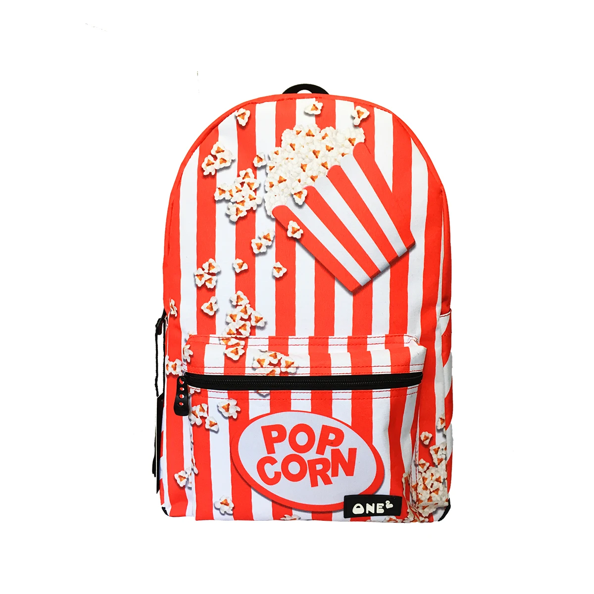 

Popcorn design printing custom backpack bag school backpack can put laptop school bag large capacity NO MOQ, Customized