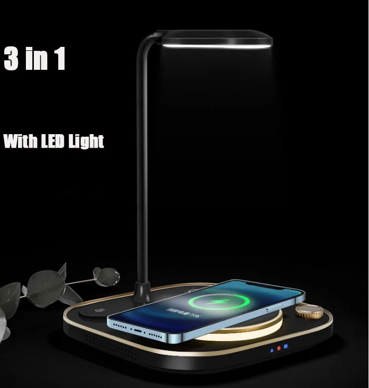 

nopb Multifunction Charger 3 in 1 Wireless Charger With Lamp 15w Charger for Mobile Phone/Earphone