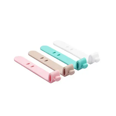 

Anti-lost earphone silicone data cable with earphone winder cable protection rope organizer, As photo