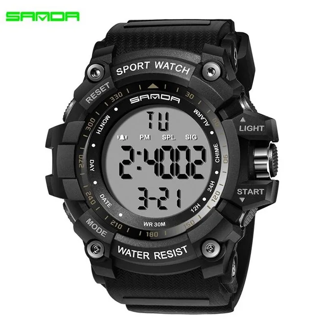 

SANDA 359 Functional Led Automatic Luminous Water Resistant Sport Men Digital Watches for Boys, 7 colors