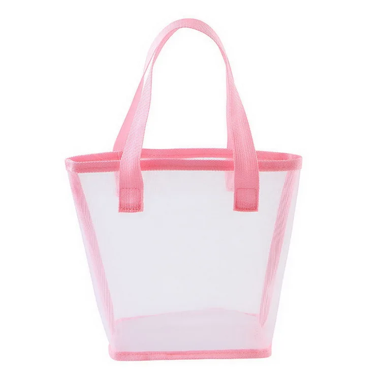

Small lightweight beach hand bags wholesale tote beach bag with mesh, Custom patterns