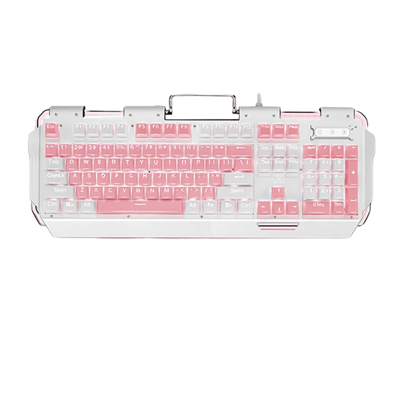 

Mechanical Keyboard Office Ergonomic Usb Wired 104 Keys Green Axis Pink Cute PC Keyboard and Gaming Keyboard