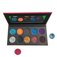

Empty DIY 10 Color Palette With Glitter Shimmer Matte Duochrome Multichrome Eyeshadow High Pigment
