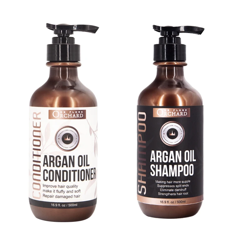 

Newest design moroccan argan oil organic hair shampoo and conditioner set for woman